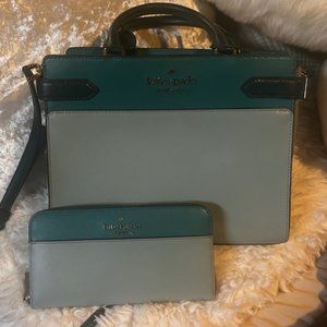 COMBO Madison Large Continental Wallet & Madison Saffiano Leather Medium Satchel